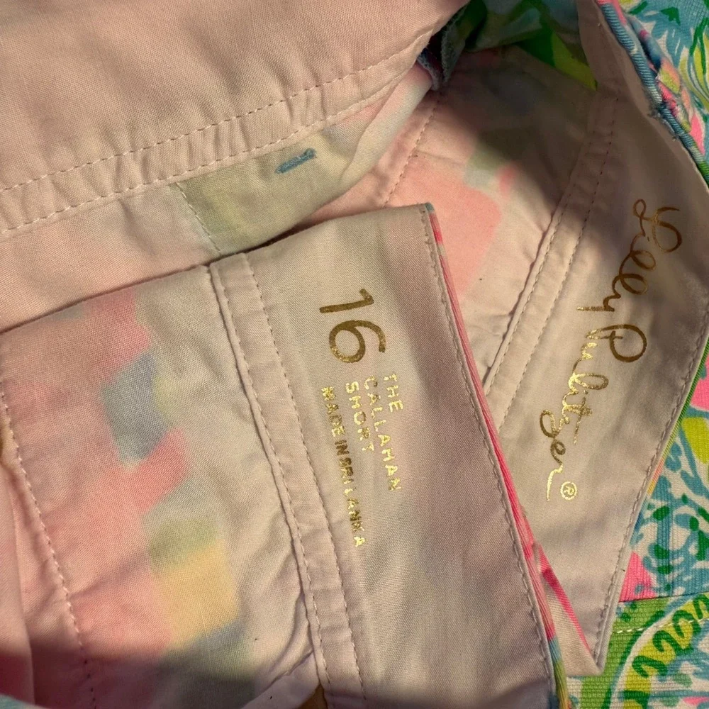 Lilly Pulitzer‎ The Callahan Shorts Multi So A Peeling Elephant Print Bright 16